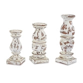 Load image into Gallery viewer, Distressed Cream Chunky Candlestick Medium