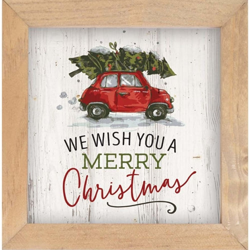 We Wish You Car & Tree Sign