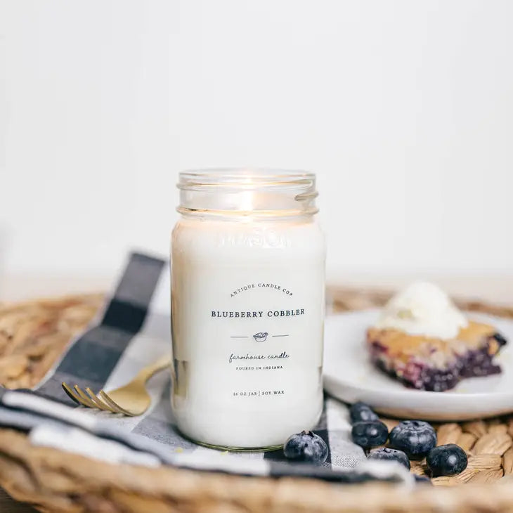 Blueberry Cobbler 16oz Mason Jar Candle