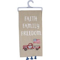 Faith Family Freedom Dish Towel