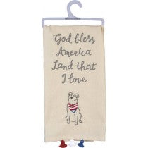 God Bless America Dish Towel