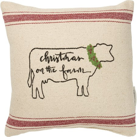 Christmas On The Farm Pillow