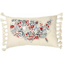 Floral Map Pillow