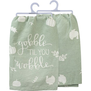 Gobble Til You Wobble Tea Towel