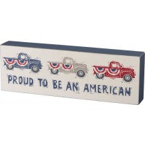 Proud American Box Sign