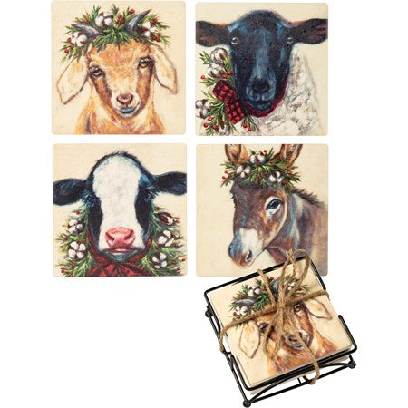Christmas Farm Coaster