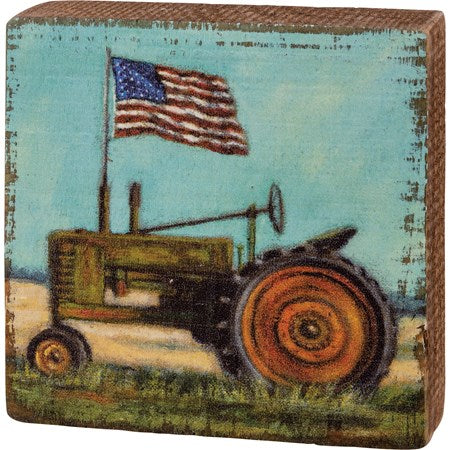Tractor Flag Block Sign
