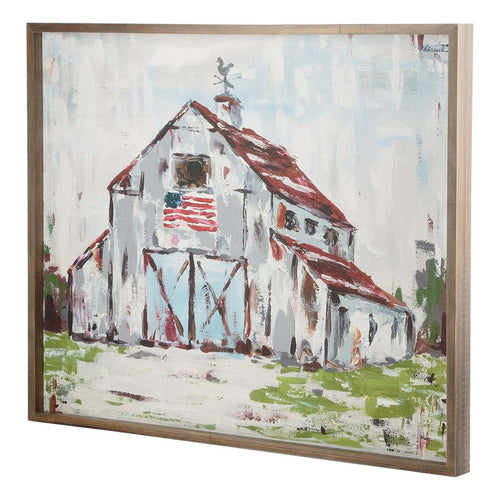 God Bless America Barn Canvas