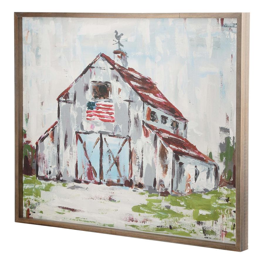 God Bless America Barn Canvas