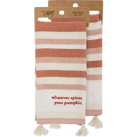 Spices Your Pumpkin Tassel Tea Towel