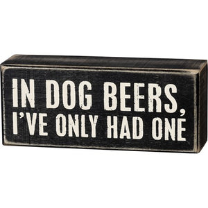 Dog Beers Box Sign