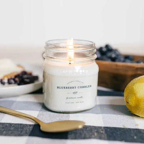 Blueberry Cobbler 8oz Mason Jar Candle