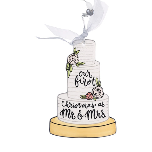 First Married Christmas Cake Ornament