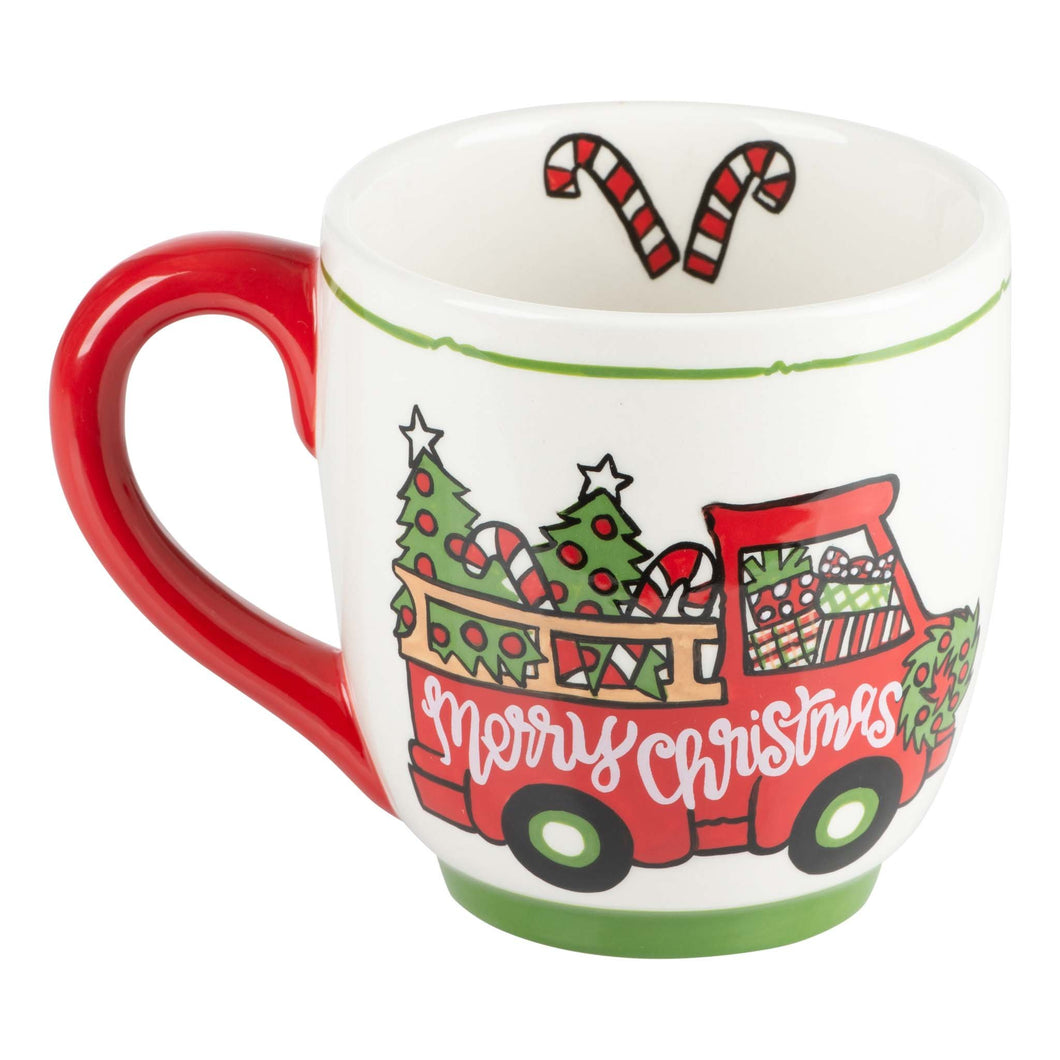 Merry Christmas Truck Mug