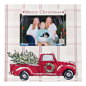 Merry Christmas Red Truck Frame