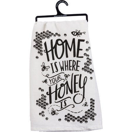 Home Is Honey Tea Towel