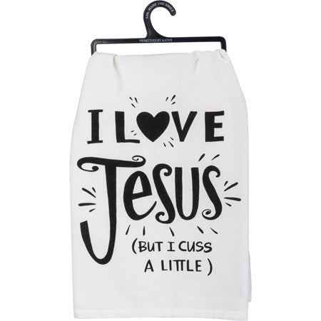 I Love Jesus Tea Towel