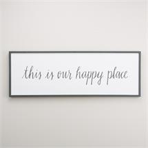 Our Happy Place Framed Board