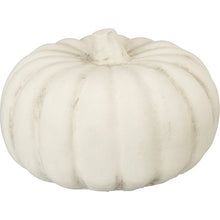 Load image into Gallery viewer, Cement Pumpkin White/Gray Large