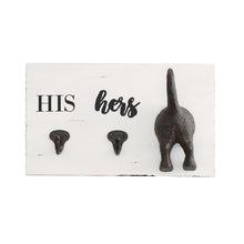 Load image into Gallery viewer, His Her &amp; Dog Hook Wall Plaque