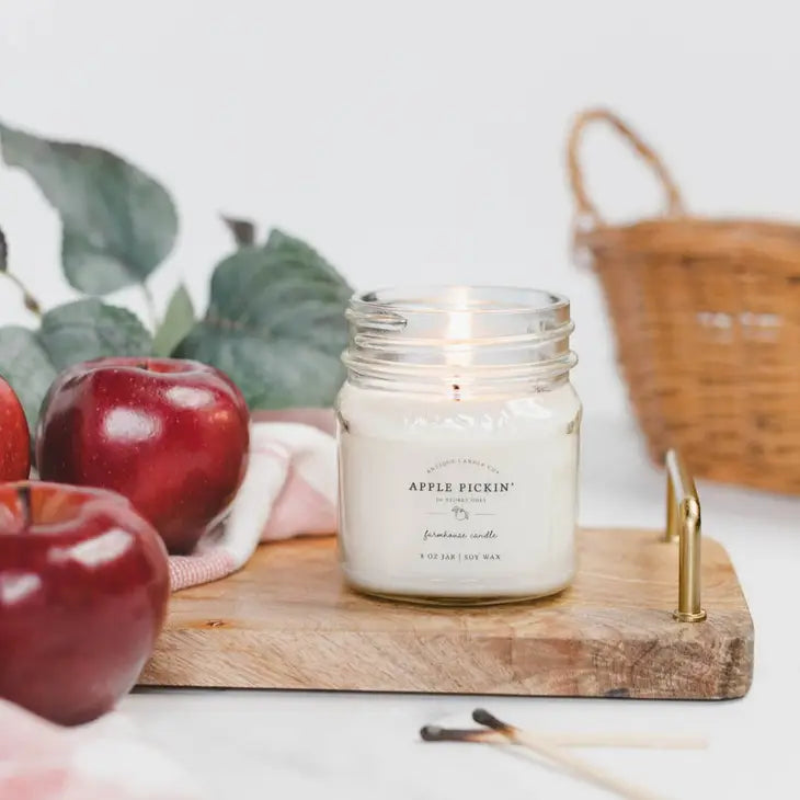 Apple Pickin' 8oz Mason Jar Candle
