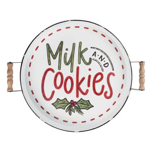 Milk & Cookies Enamel Tray
