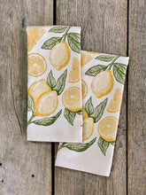 Load image into Gallery viewer, Lemon Pattern Tea Towel