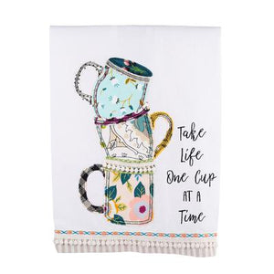 One Cup At A Time Tea Towel