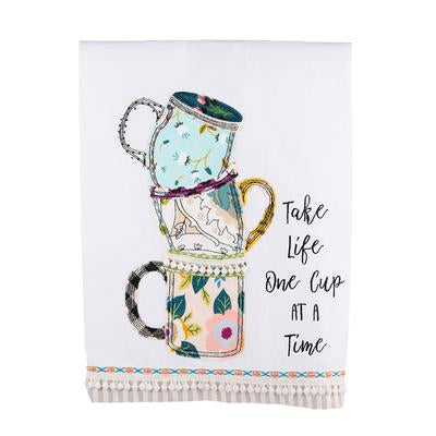 One Cup At A Time Tea Towel