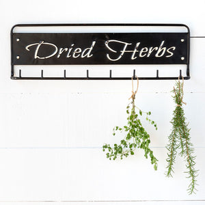 "Dried Herbs" Metal Hanging Rack