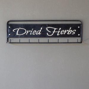 "Dried Herbs" Metal Hanging Rack