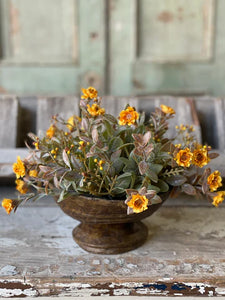 Autumn Rosette Half Sphere Mustard