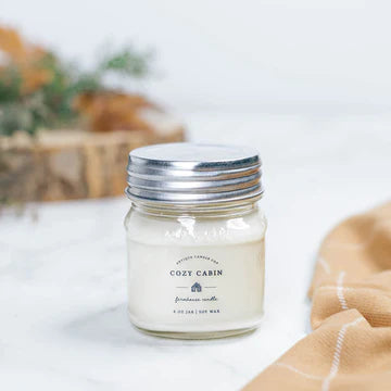 Cozy Cabin 8oz Mason Jar Candle
