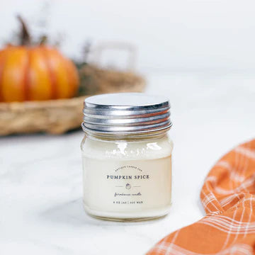 Pumpkin Spice 8oz Mason Jar Candle