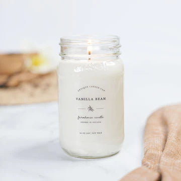 Vanilla Bean 16oz Mason Jar Candle
