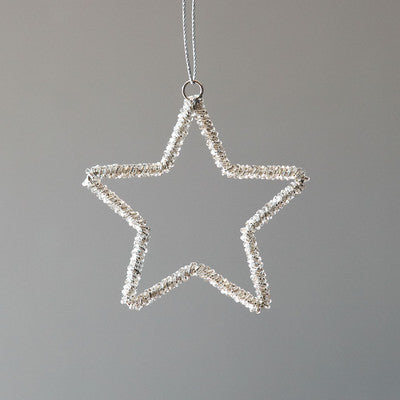 Glass Beaded Star Ornament, Large