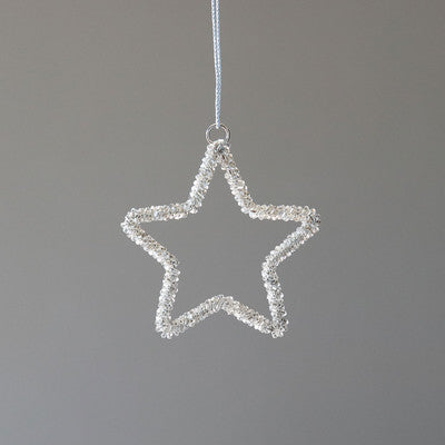 Glass Beaded Star Ornament, Small