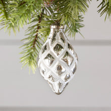 Load image into Gallery viewer, Cottage White Glass Ornament