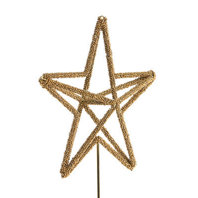 Hand Beaded Star Tree Topper