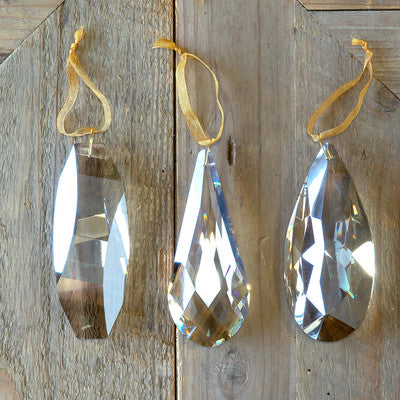 Crystal Drop Rose Gold Ornaments, X-Large