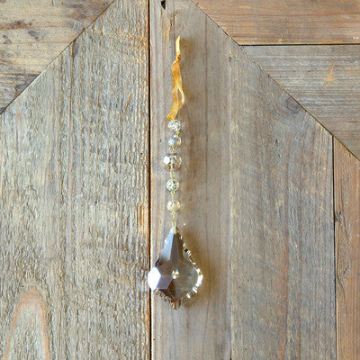 Faceted Crystal Gem Drop Ornament