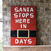 Days Til' Santa Chalkboard Sign
