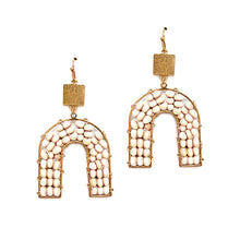 Load image into Gallery viewer, Arch Wood Bead Earrings
