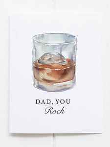 Dad You Rock Bourbon Whiskey Greeting Card