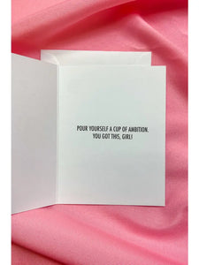 Cup Of Ambition Greeting Card