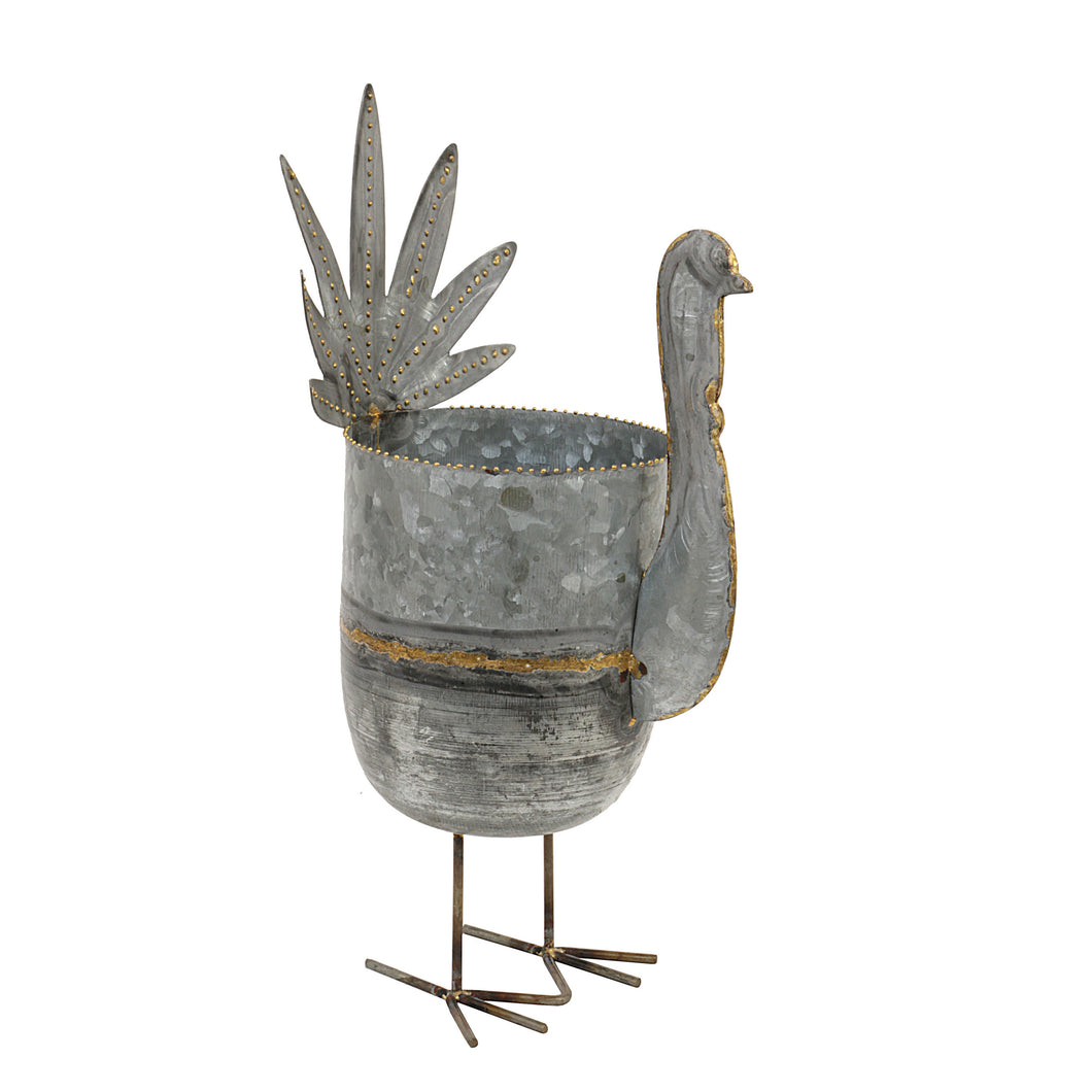 Metal Turkey Planter