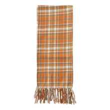 Load image into Gallery viewer, Cotton Flannel Table Runner with Fringe, Multi Color Plaid