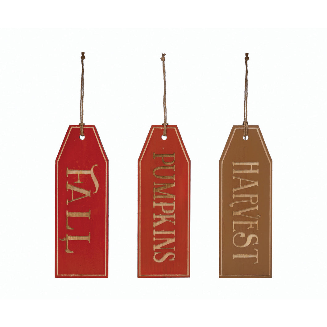 Wood Tag with Fall Word