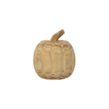 Load image into Gallery viewer, Hand-Carved Paulownia Wood Pumpkin