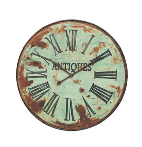 Green Clock w/ Antique Numbers